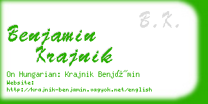 benjamin krajnik business card